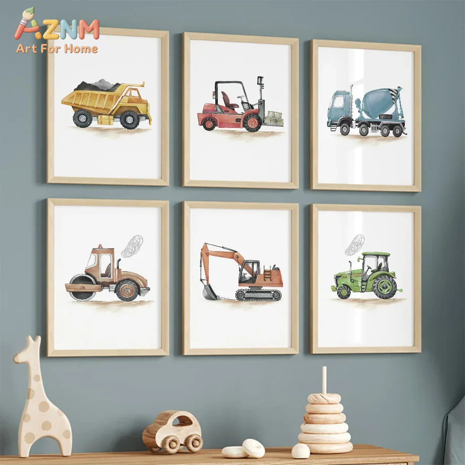 Lighting Mcqueen Bedroom Decor - 6 szt. Nordyckie nowoczesne plakaty z