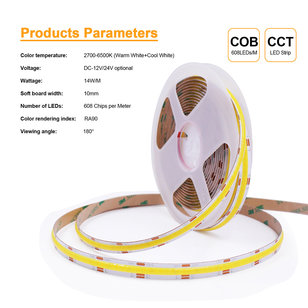 12V 24V COB CCT Led Strip Ligh – Decor Lighting Hours recenzja i cena