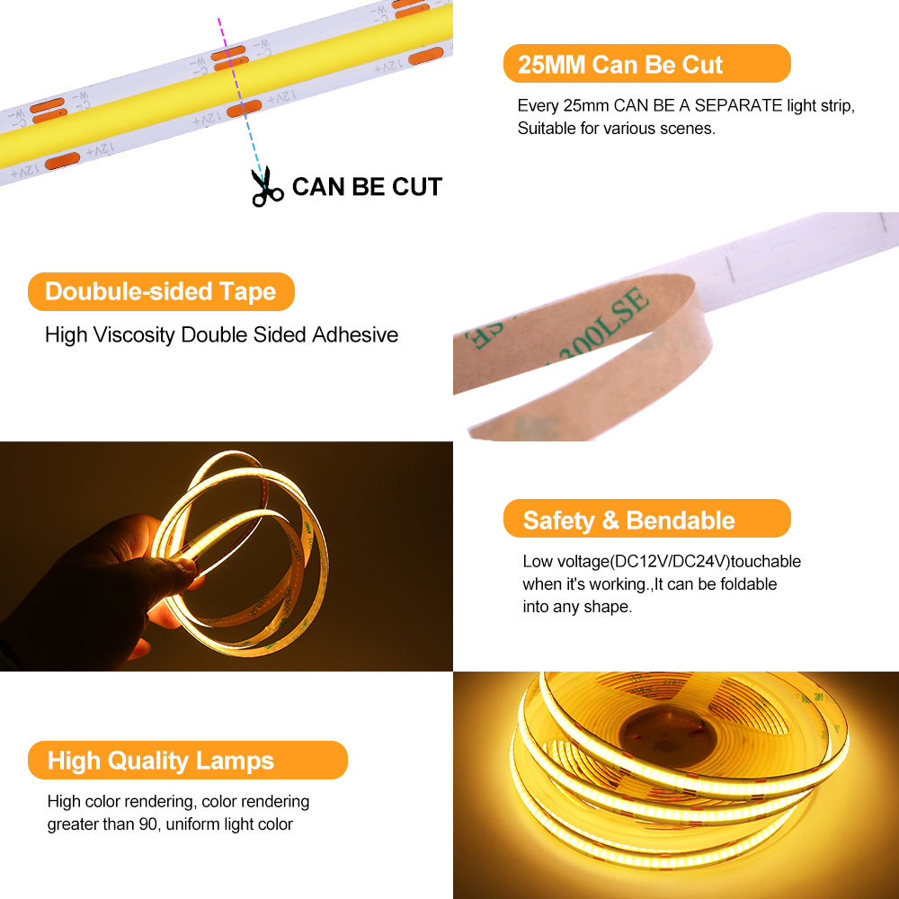 12V 24V COB CCT Led Strip Ligh – Decor Lighting Hours recenzja i cena