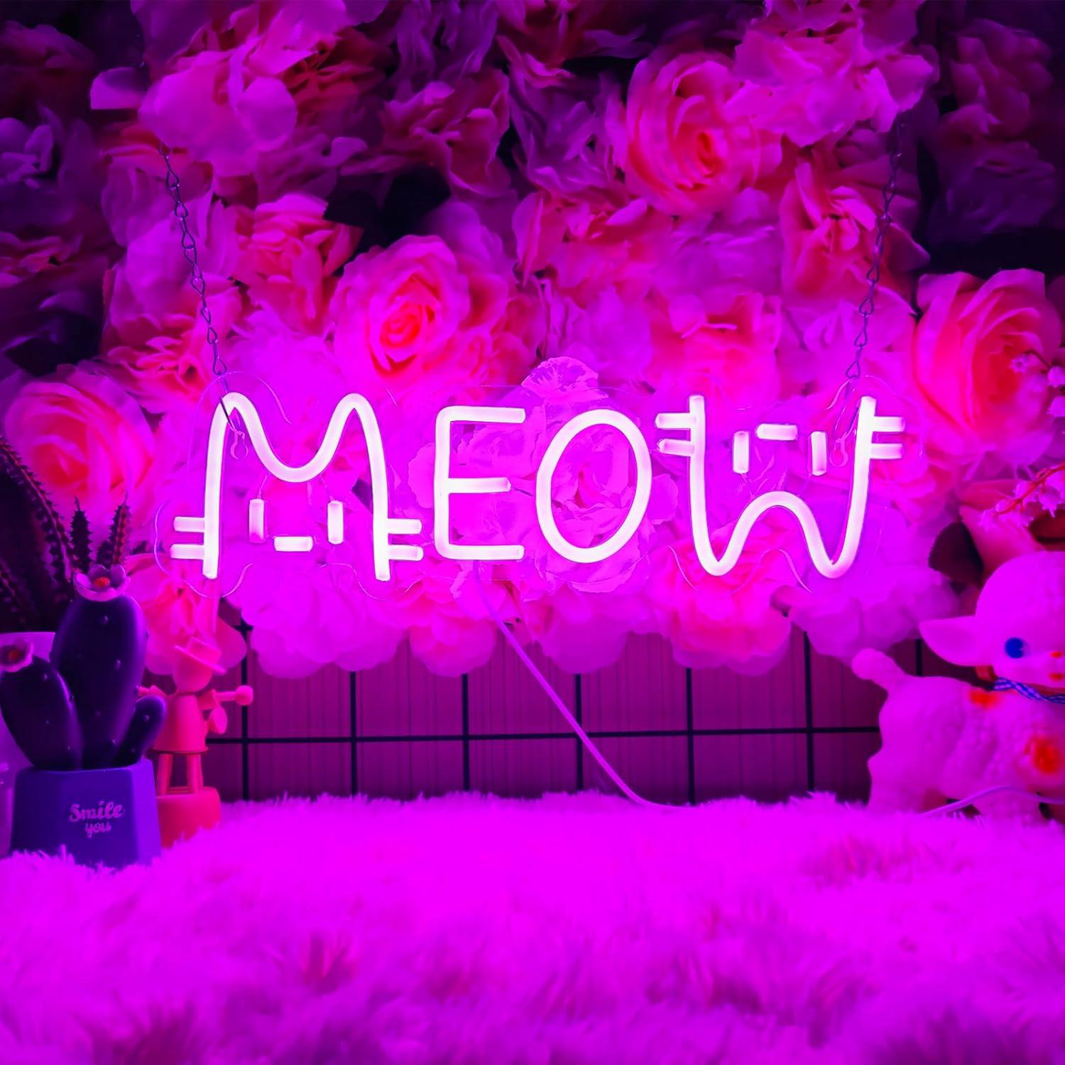 Neonowy Znak Meow Kot, Zasilan – Lighting Decor House recenzja i cena