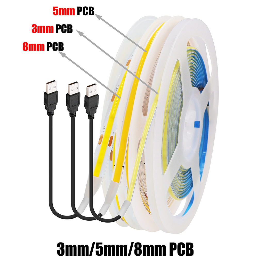 5V USB 3MM 5MM PCB COB LED Str – Decor Lighting Hours recenzja i cena